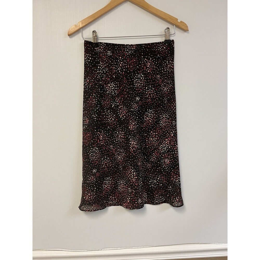 Vintage Lavender A-Line Midi Lined Y2K Lightweight  Soft & Flowy Flair Dots Indy